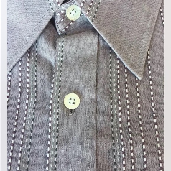 Jack Nicklaus Men Dress Shirt Shorts Sleeve Lavender Embroidered L - Picture 3 of 10